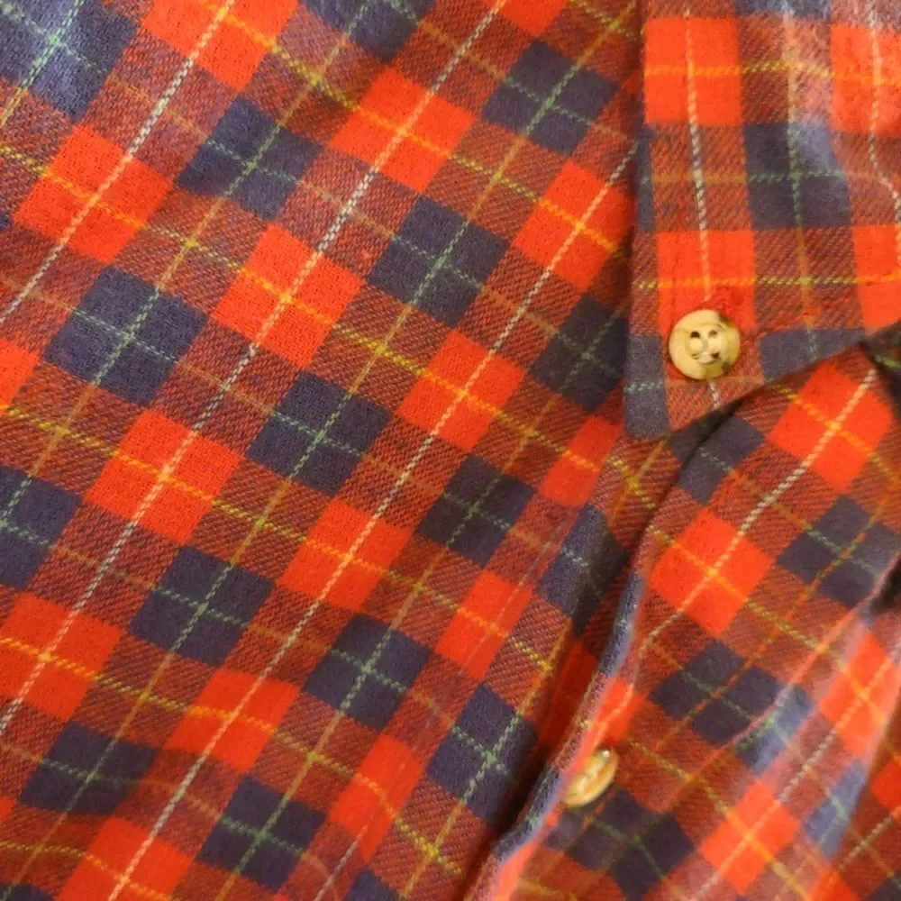👍 Oshkosh Plaid Flannel Shirt Size 14. K1